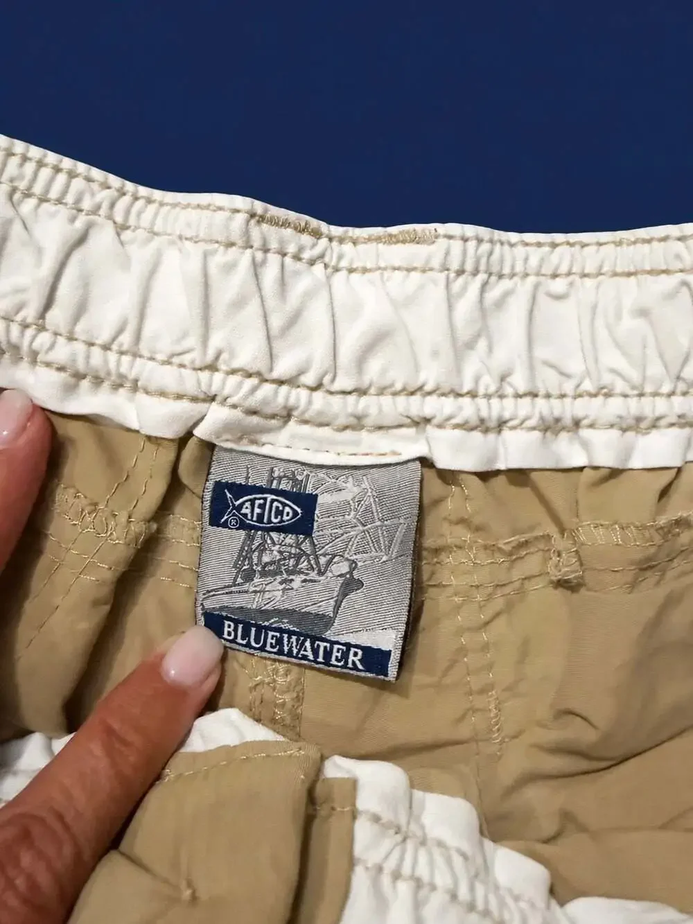 AFTCO Bluewater The Original Fishing Khaki Shorts size 34